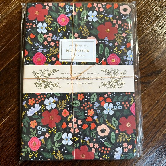 NWT Rifle Paper Co. Wild Rose Collection, Notebook Set of 3 Notebooks - Picture 6 of 7